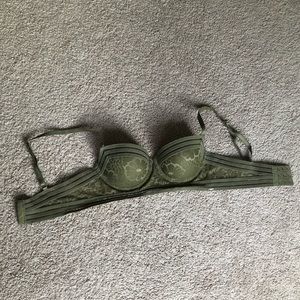Military green push-up bra